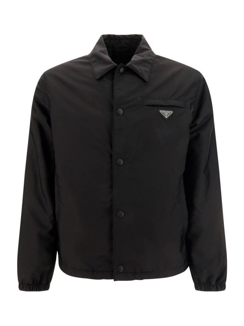 Prada Lightweight Black Jacket With Button-Up Front