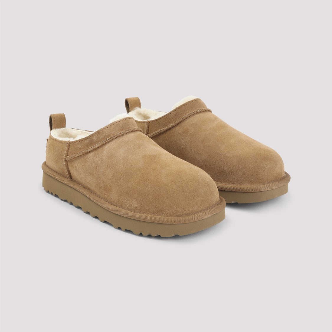 Ugg Soft Suede Slip-On Shoes With Plush Shearling Lining