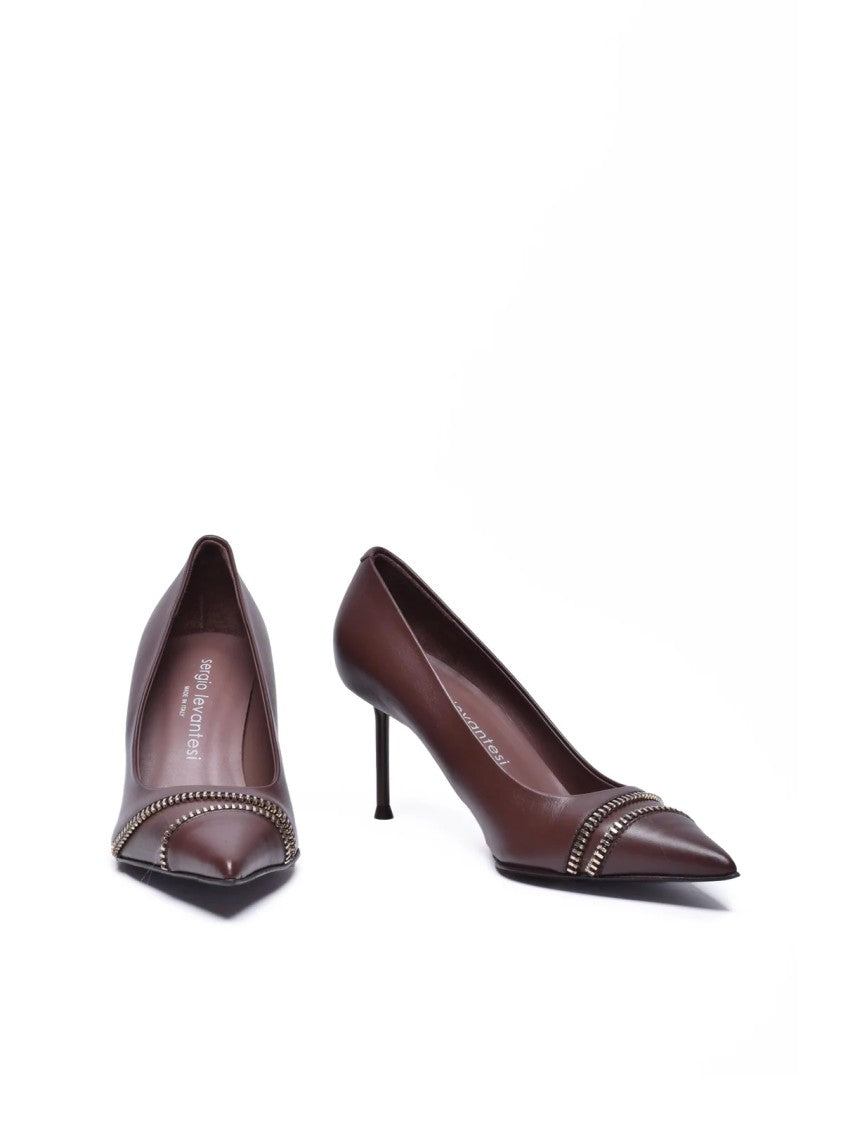 Sergio Levantesi Brown Leather Pumps