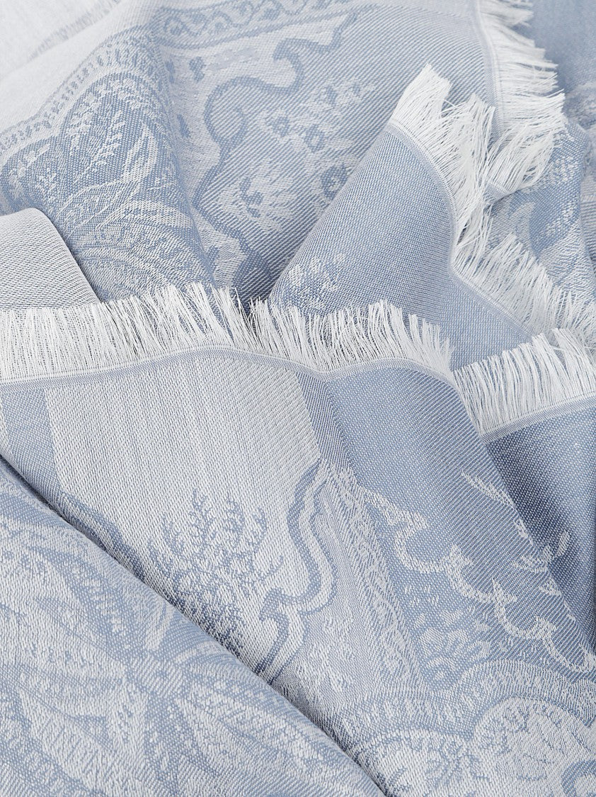Etro Orfeo Lightweight Fringed Paisley Scarf