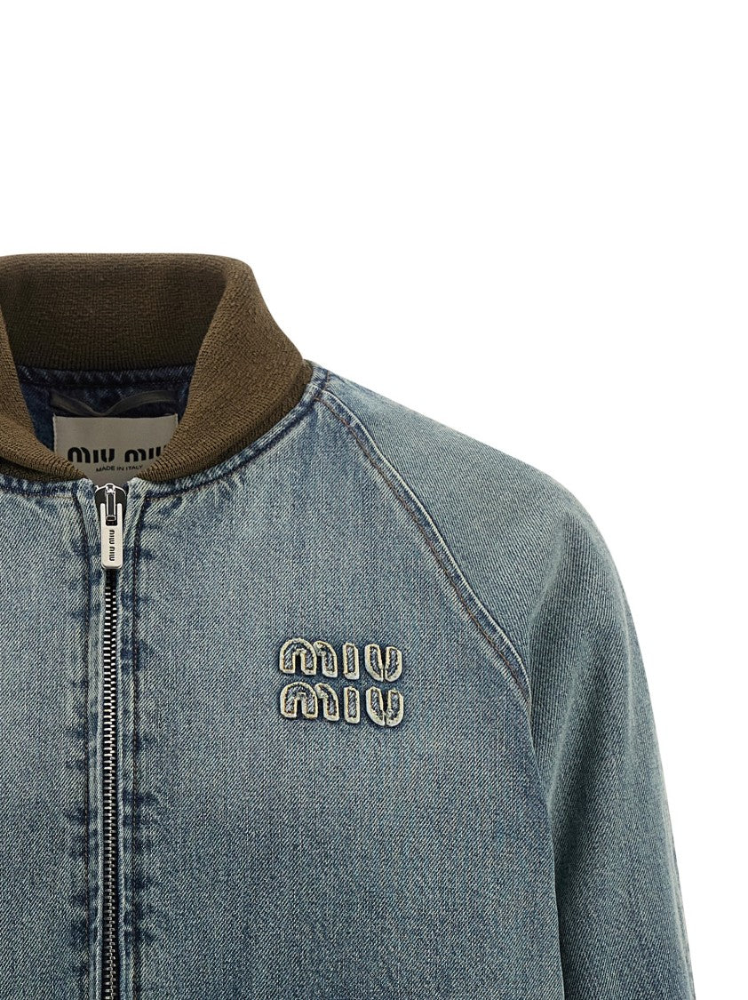 Miu Miu Denim Bomber Jacket