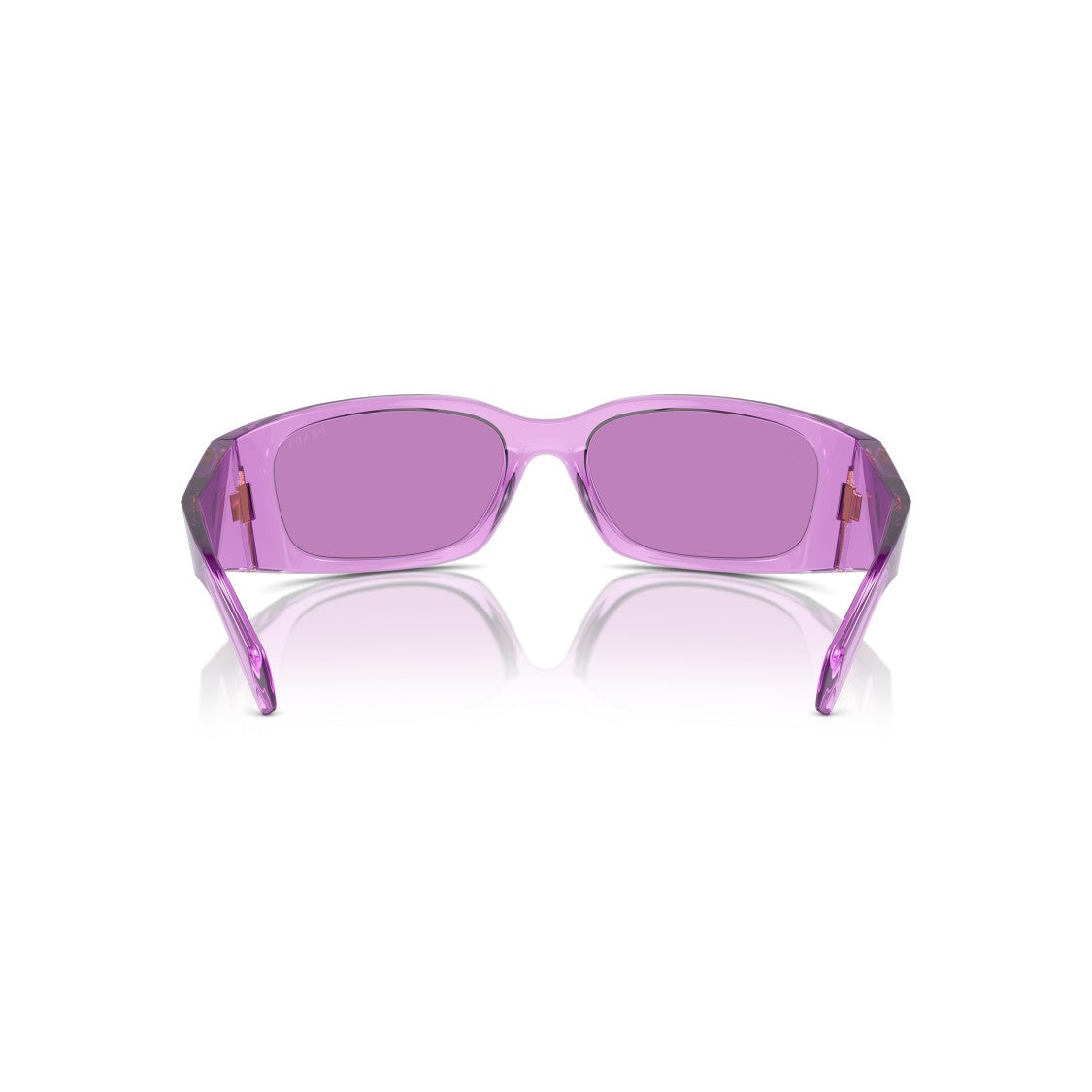 Prada 0Pr A14s Translucent Purple Rectangular Sunglasses