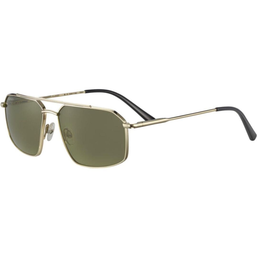 Serengeti Wayne Rectangular Frame Sunglasses With Metallic Gold Structure