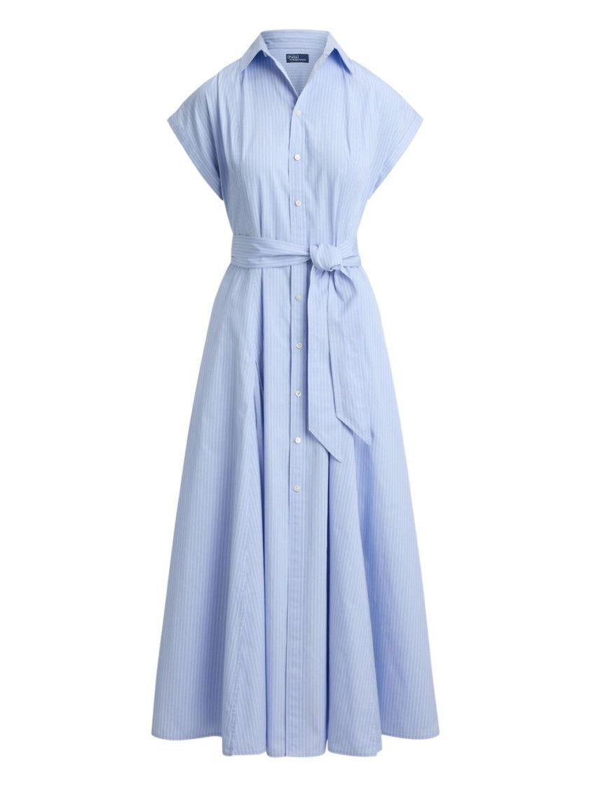 Polo Ralph Lauren Midi Dress With Mother-Of-Pearl Button Placket