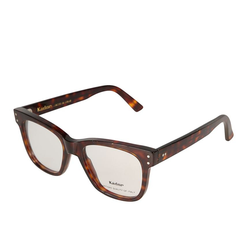 Kador Keyman Square Frame Tortoiseshell Sunglasses With Metallic Rivet Details