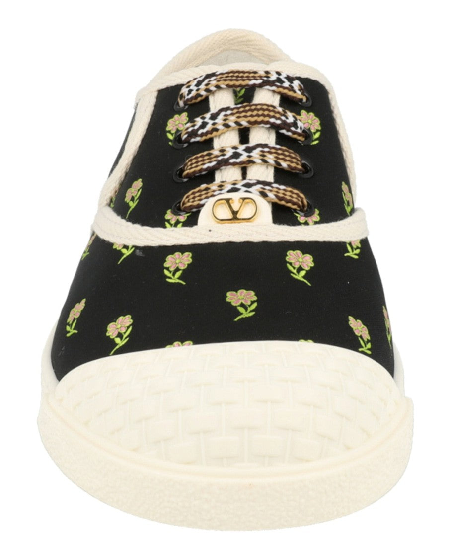 Valentino Bay By Bay Floral Low-Top Sneakers
