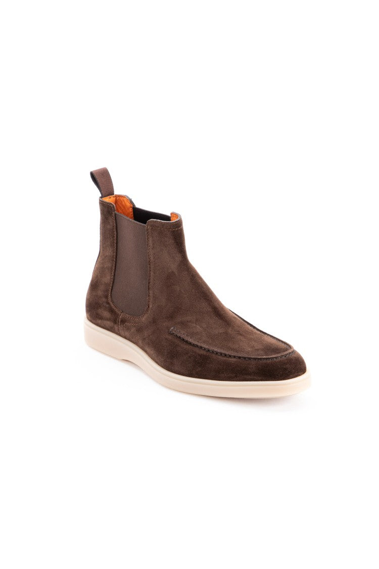 Santoni Handcrafted Suede Non-Slip Boots