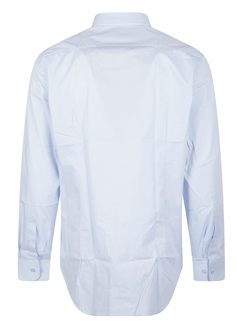 Etro Blue Roma Long-Sleeve Cotton Shirt