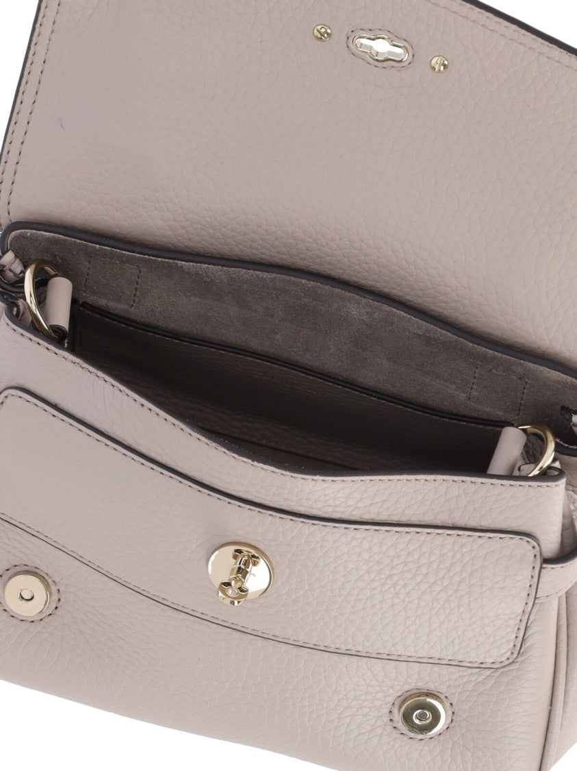 Mulberry Taupe Alexa Mini Grain Leather Bag