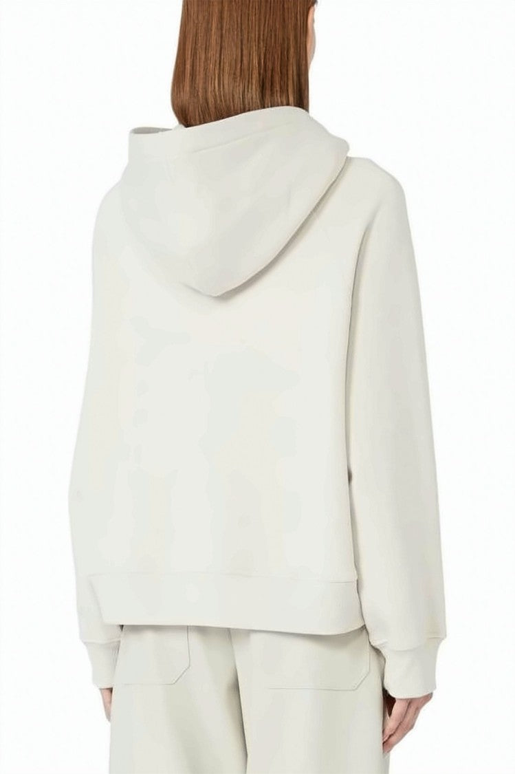 Max Mara Relaxed Fit Cropped Hoodie With Wide Hood