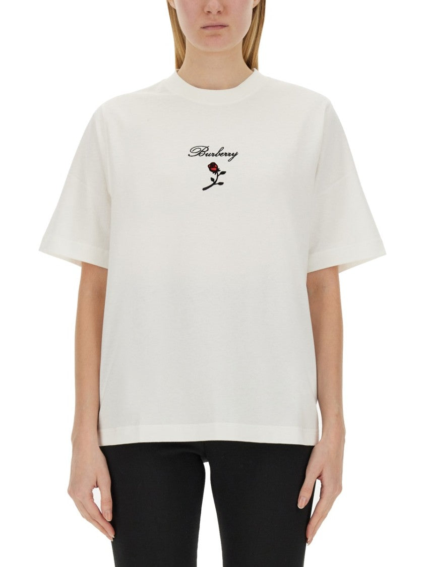 Burberry Logo-Embellished Regular Fit T-Shirt
