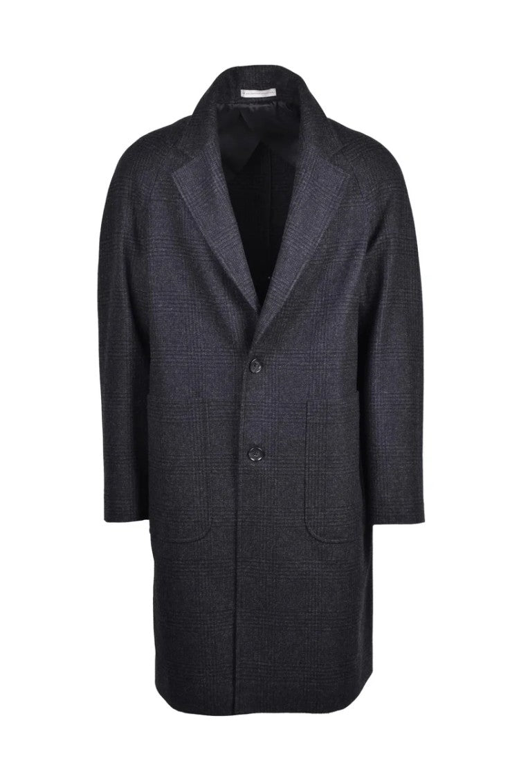 Cc Collection Corneliani Tailored Grey Virgin Wool Coat