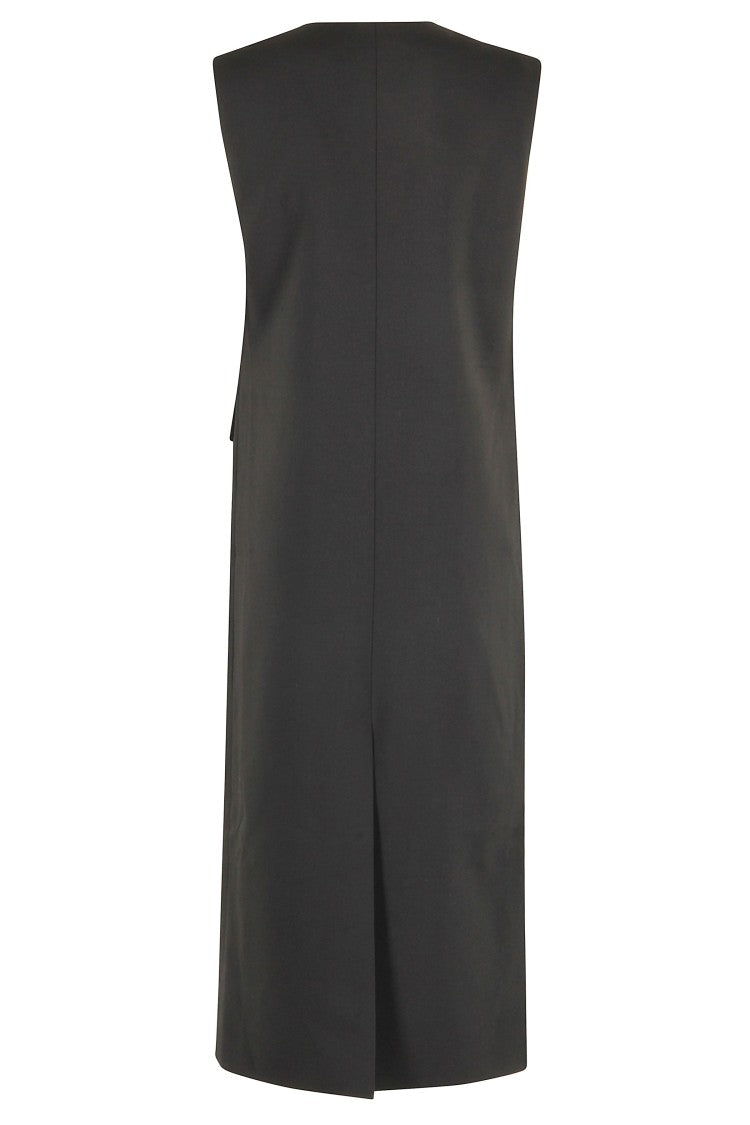 La Piscine Tailored Midi Dress With V-Neck