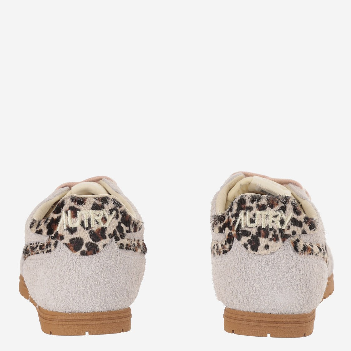 Autry Windspin Suede Sneakers With Animal Print Inserts
