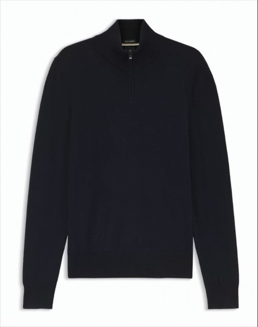 Boss Classic Knit Sweater With Half-Zip Closure