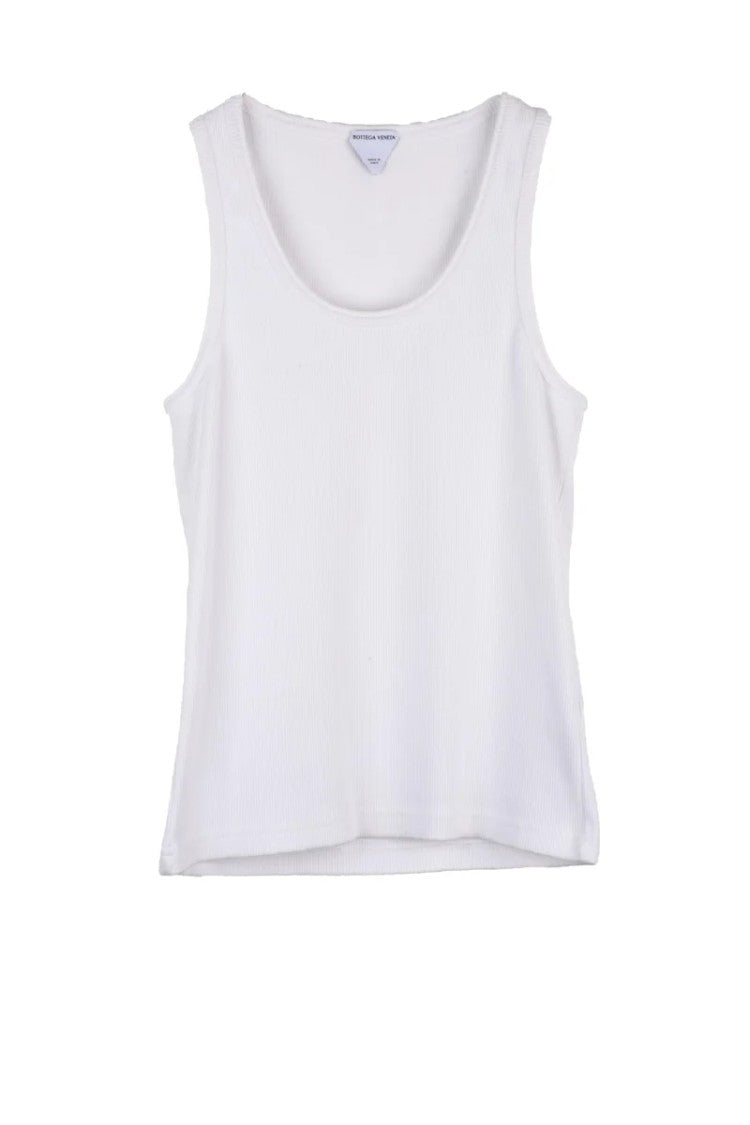 Bottega Veneta Cotton Stretch Tank - White