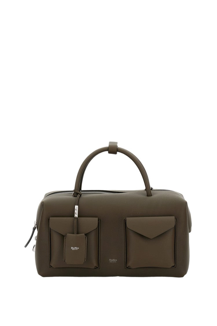 Max Mara Medium Calfskin Leather Bowling Bag