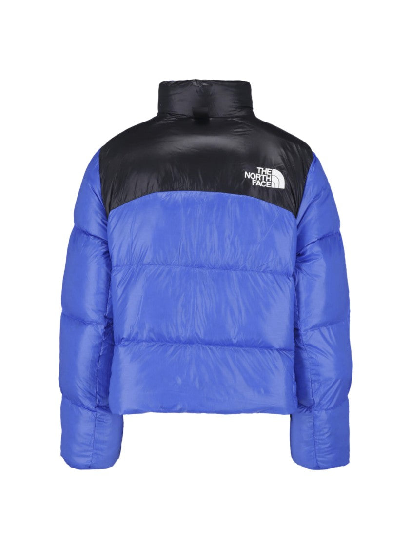 The North Face Blue Pertex Nuptse High-Collar Down Jacket