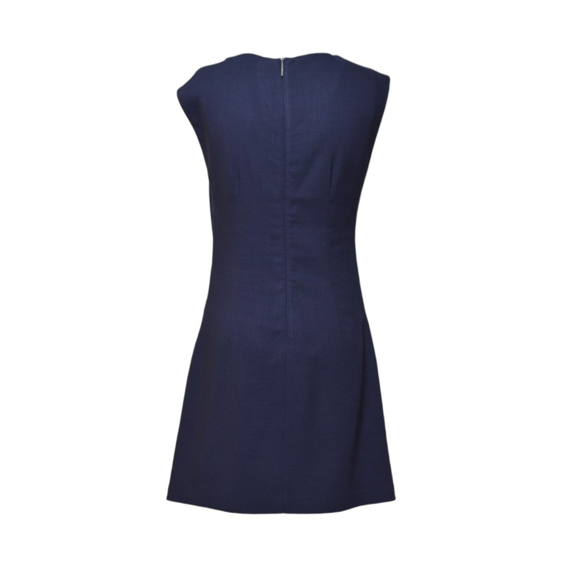 Msgm Blue Viscose Short Dress With Drape