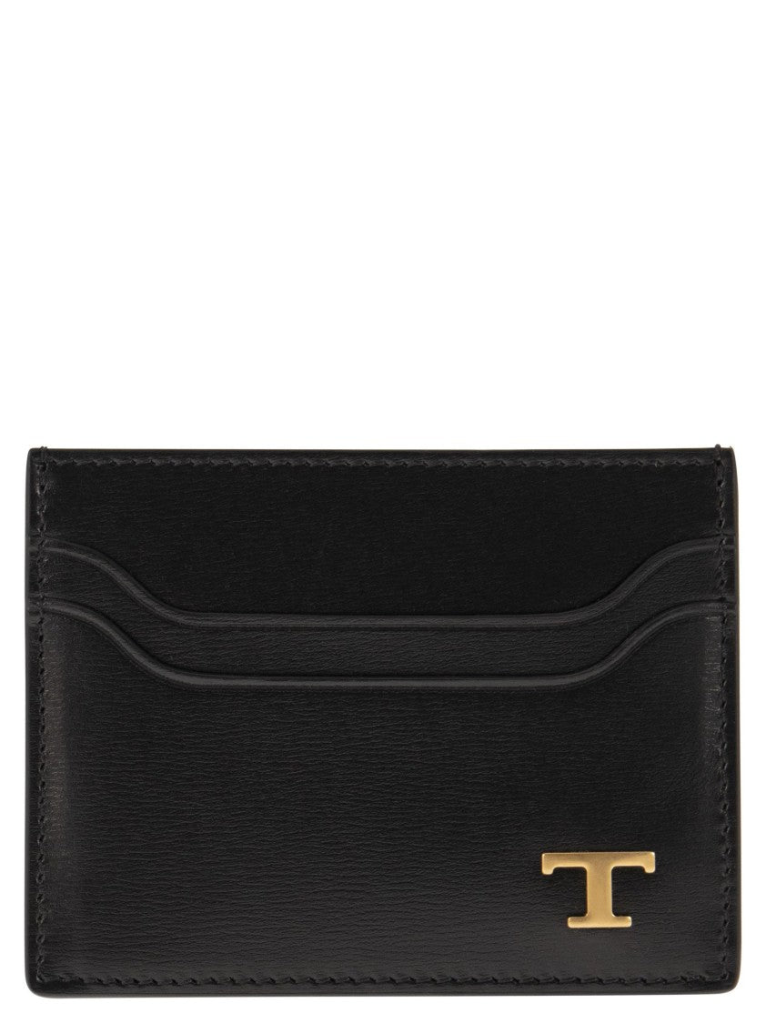 Tod's Leather Card Holder With Logo