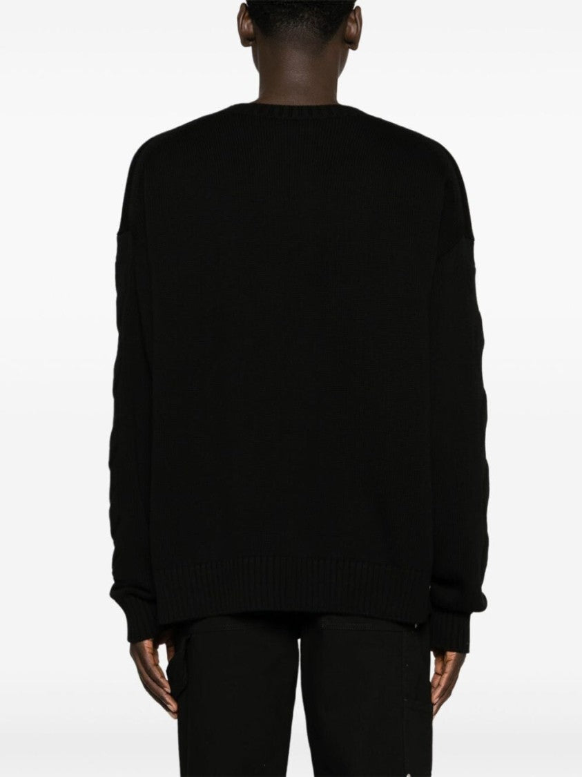 Off-White `3D Diag` Knit Crew-Neck Sweater