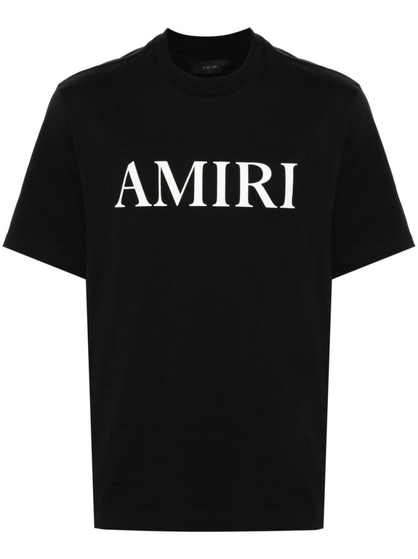 Amiri Crew Neck T-Shirt With Rubberized Logo Detail