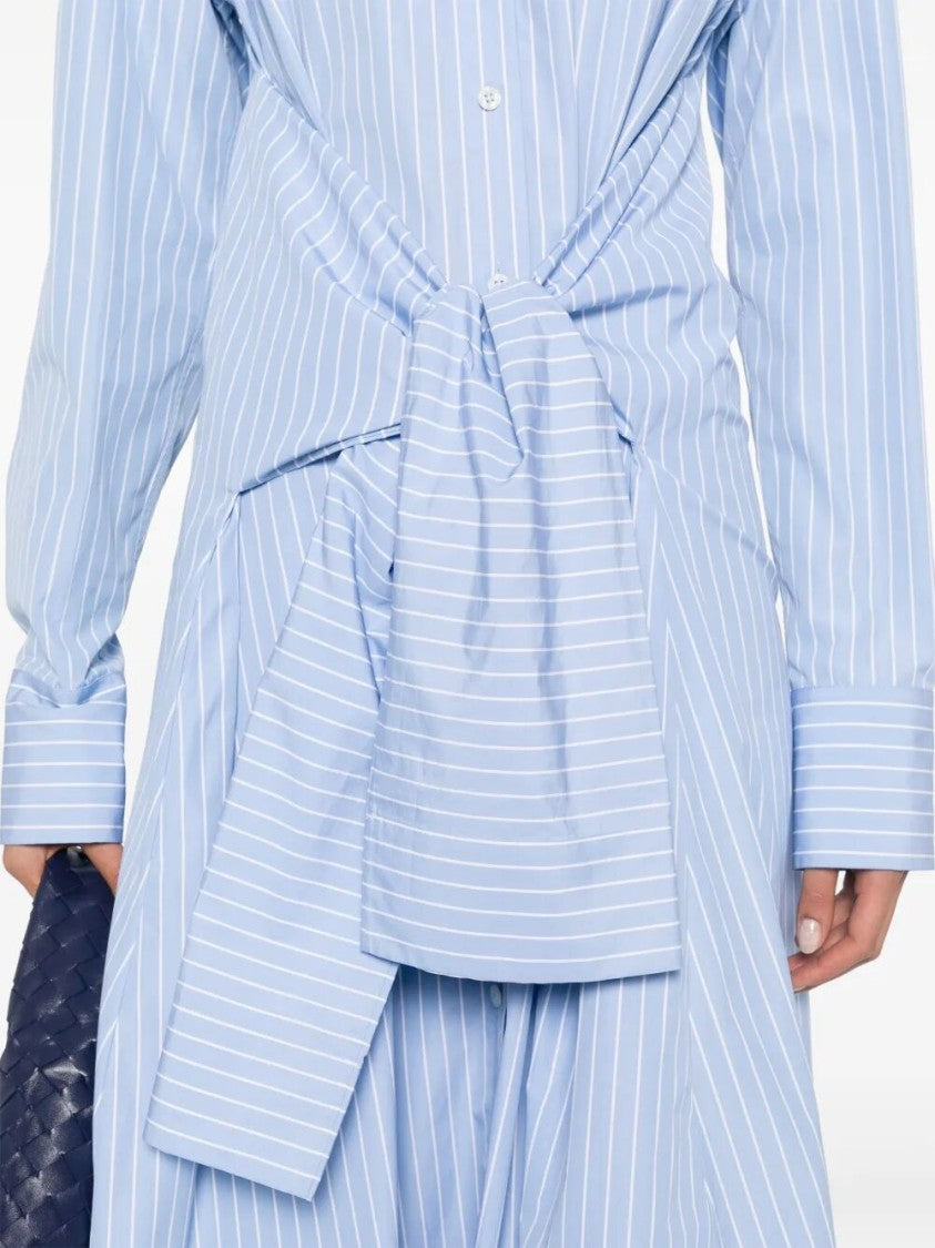 Jil Sander Belted Midi Dress With Classic Shirt Silhouette