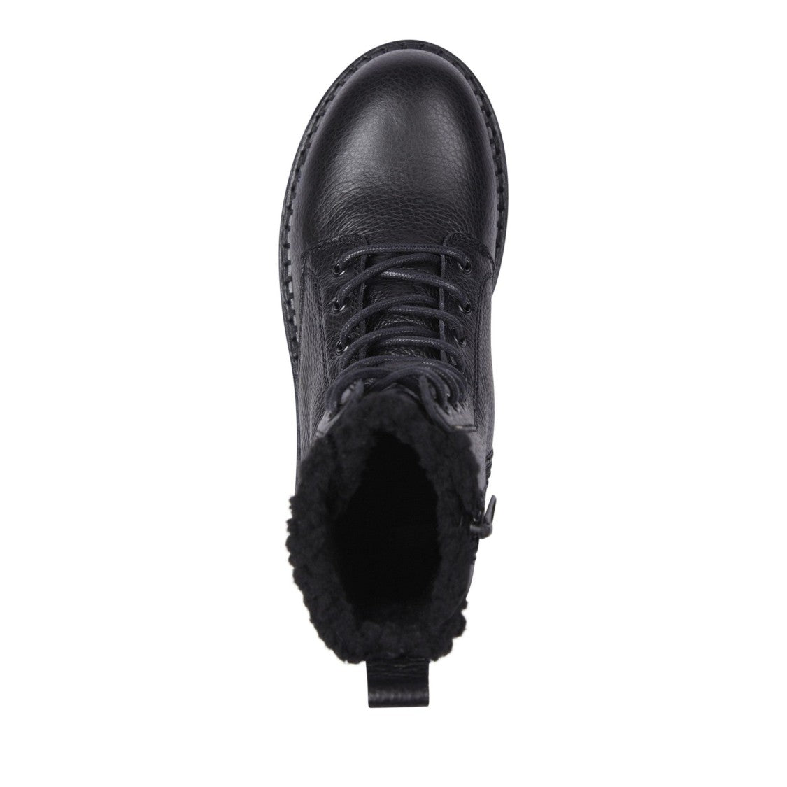 Tommy Jeans Urban Black Rugged Fleece-Lined Leather Boots