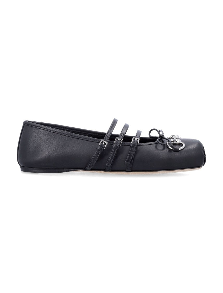Gucci Horsebit Nappa Ballerina