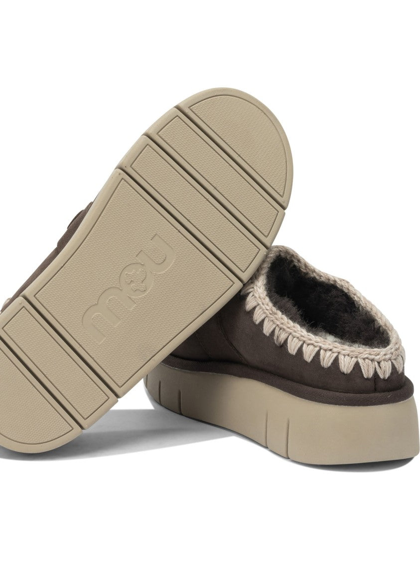 Mou Plush Double Face Sheepskin Sandals