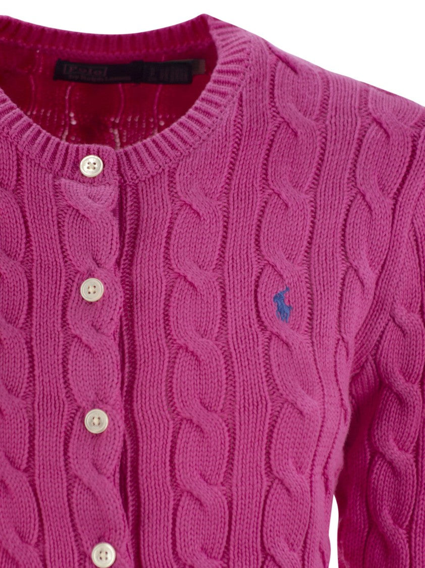 Polo Ralph Lauren Plaited Cardigan With Long Sleeves
