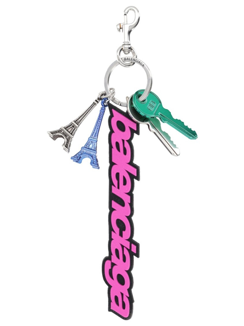 Balenciaga Biker Eiffel Tower Charm Tpu Keychain