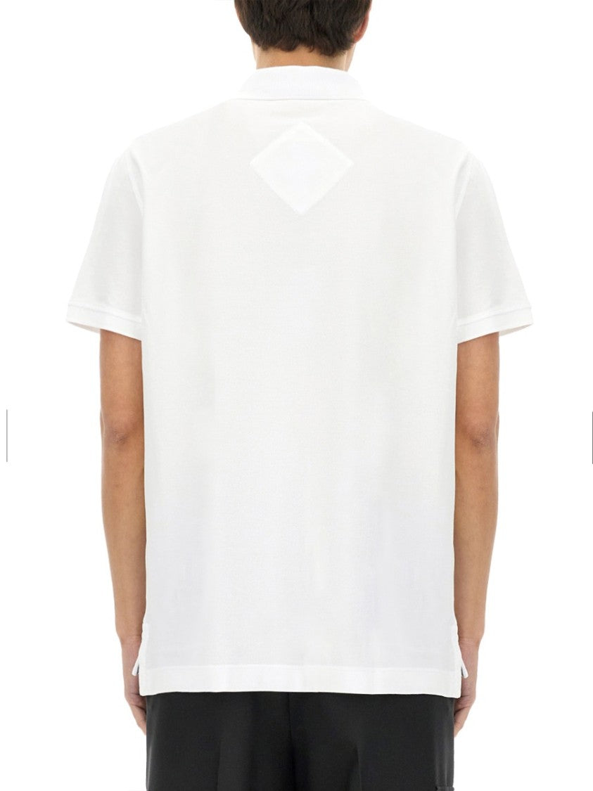 Canada Goose White Polo With Buttoned Placket And Logo Detail