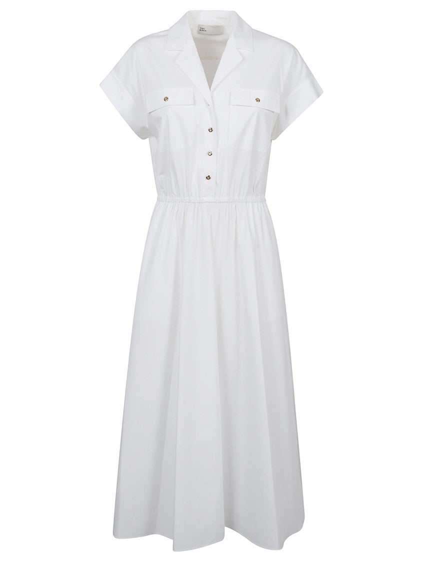 Tory Burch Modern Cotton Poplin Shirt Dress With Flap Pockets