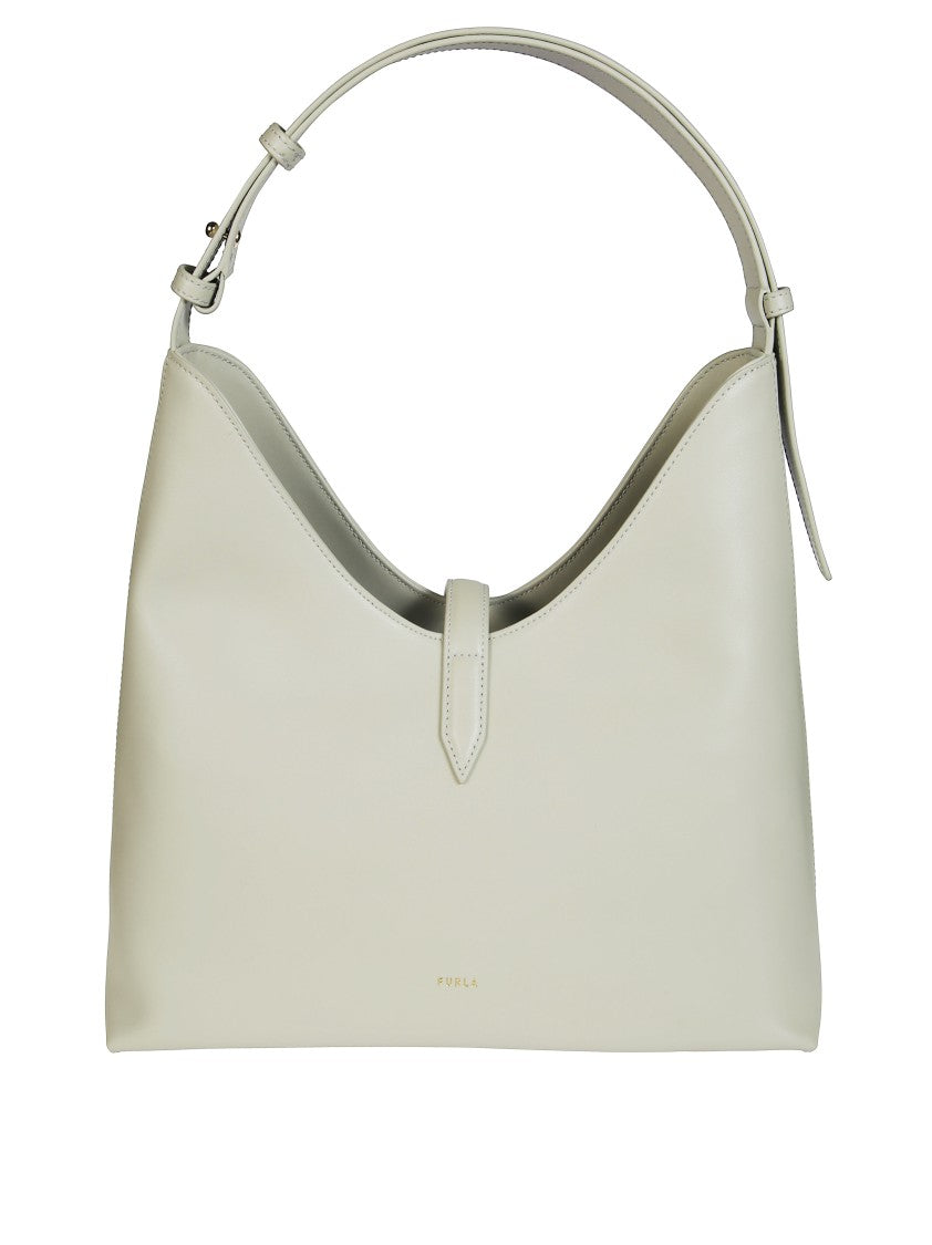 Furla Structured Hobo Bag In Smooth Leather