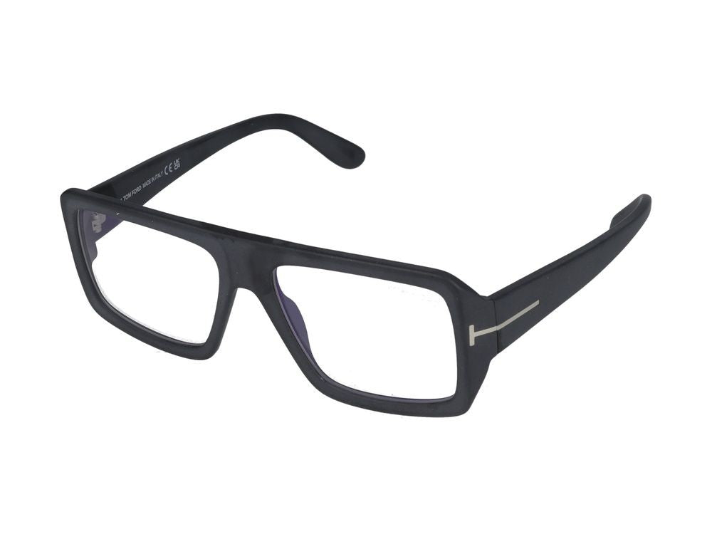 Tom Ford Black Bold Oversized Square Eyeglasses