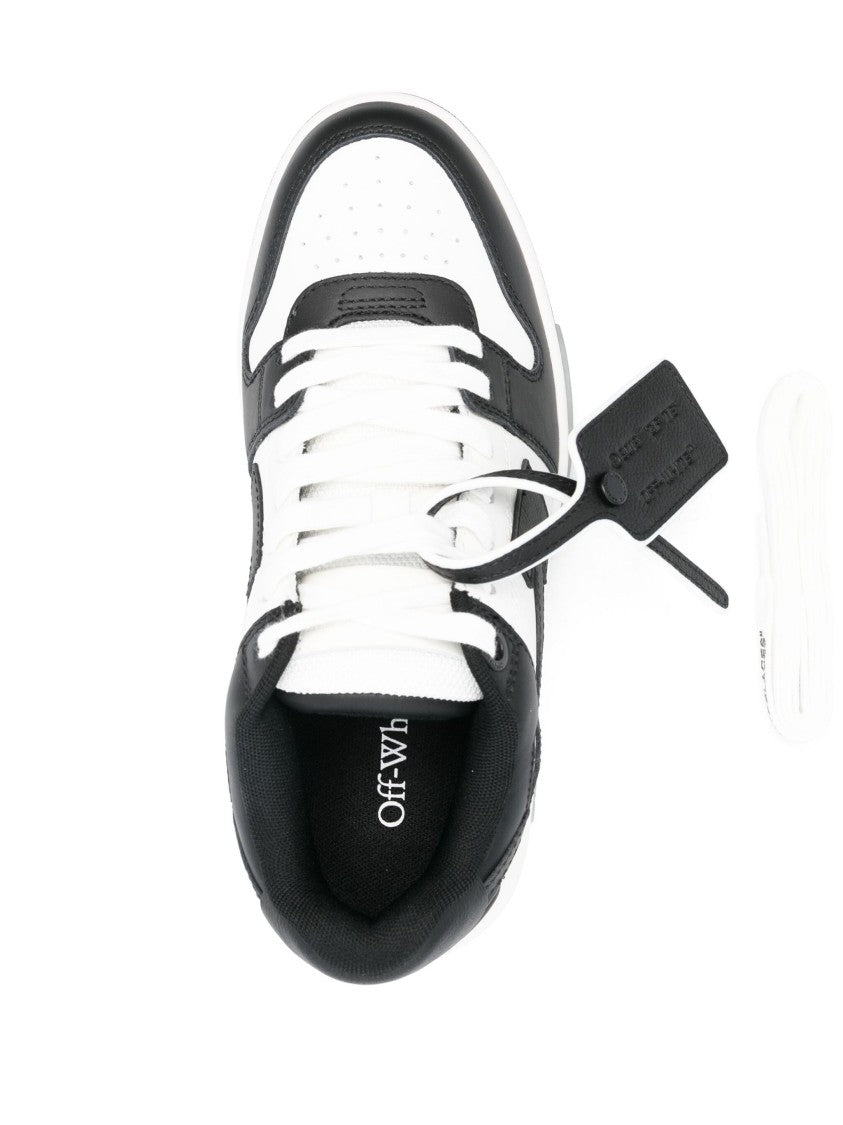 Off-White Perforated Leather Low-Top Sneakers With Bold Arrow Motifs