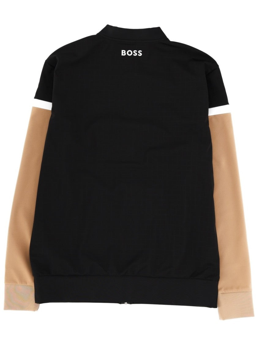Boss Boss Color-Blocked Regular Zip Sweatshirt