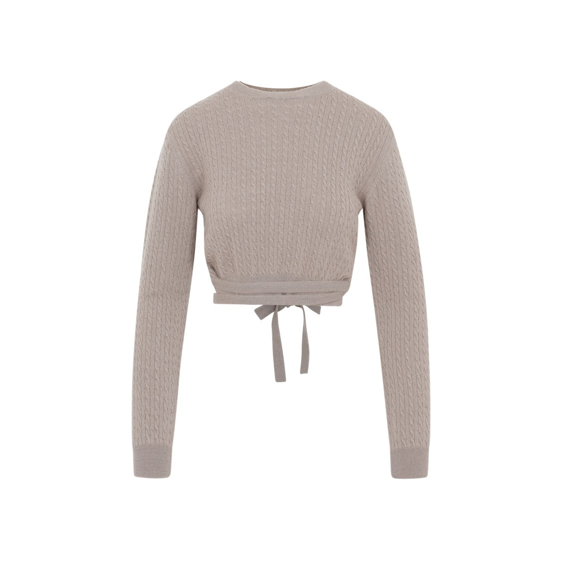Patou Taupe Curve Link Cropped Jumper
