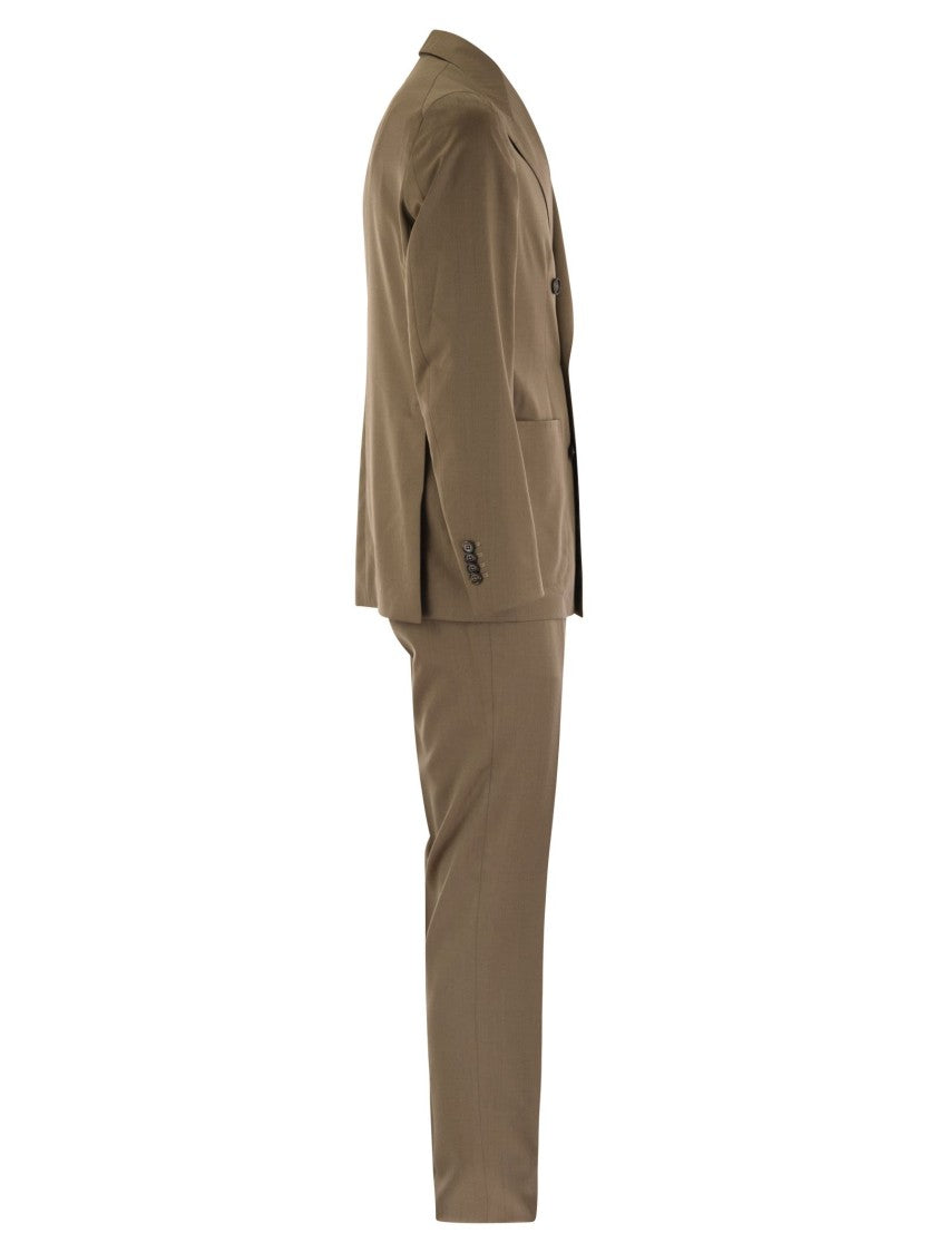 Tagliatore Double-Breasted Virgin Wool Suit With Tailored Fit
