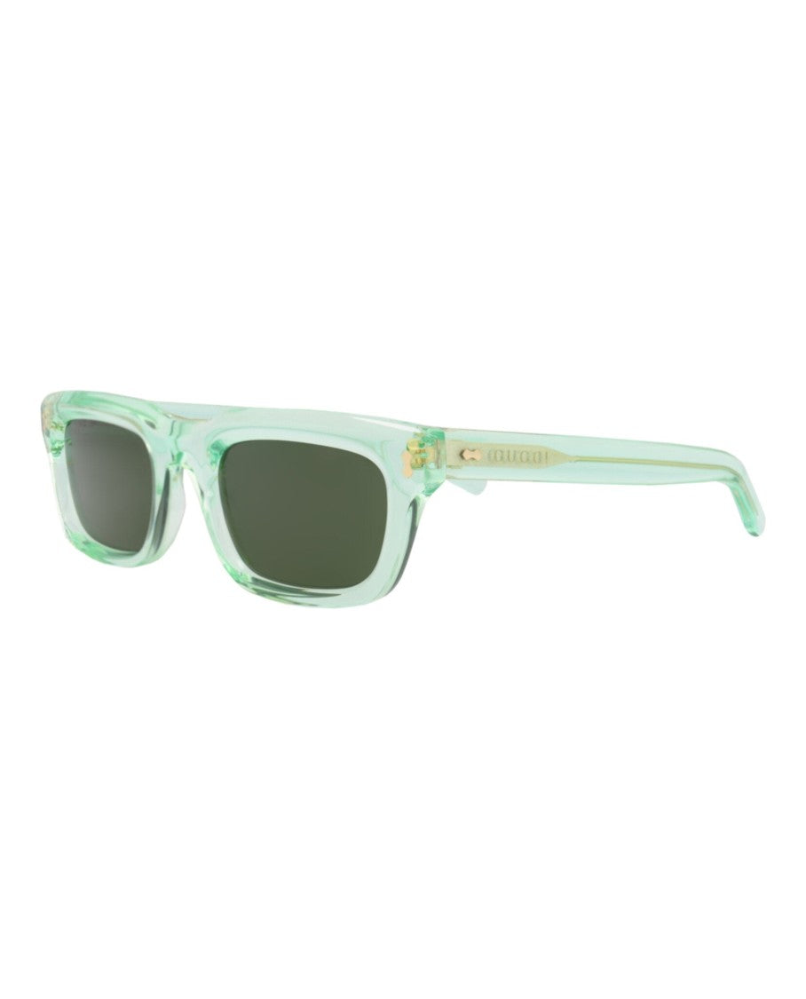 Gucci Square-Frame Recycled Acetate Sunglasses With Gold-Tone Accents