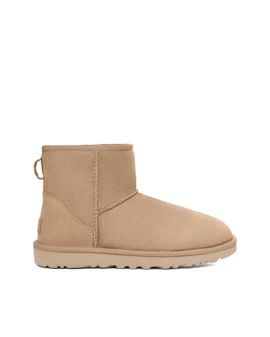 Ugg Sand Classic Mini Ii Suede Shearling Boots