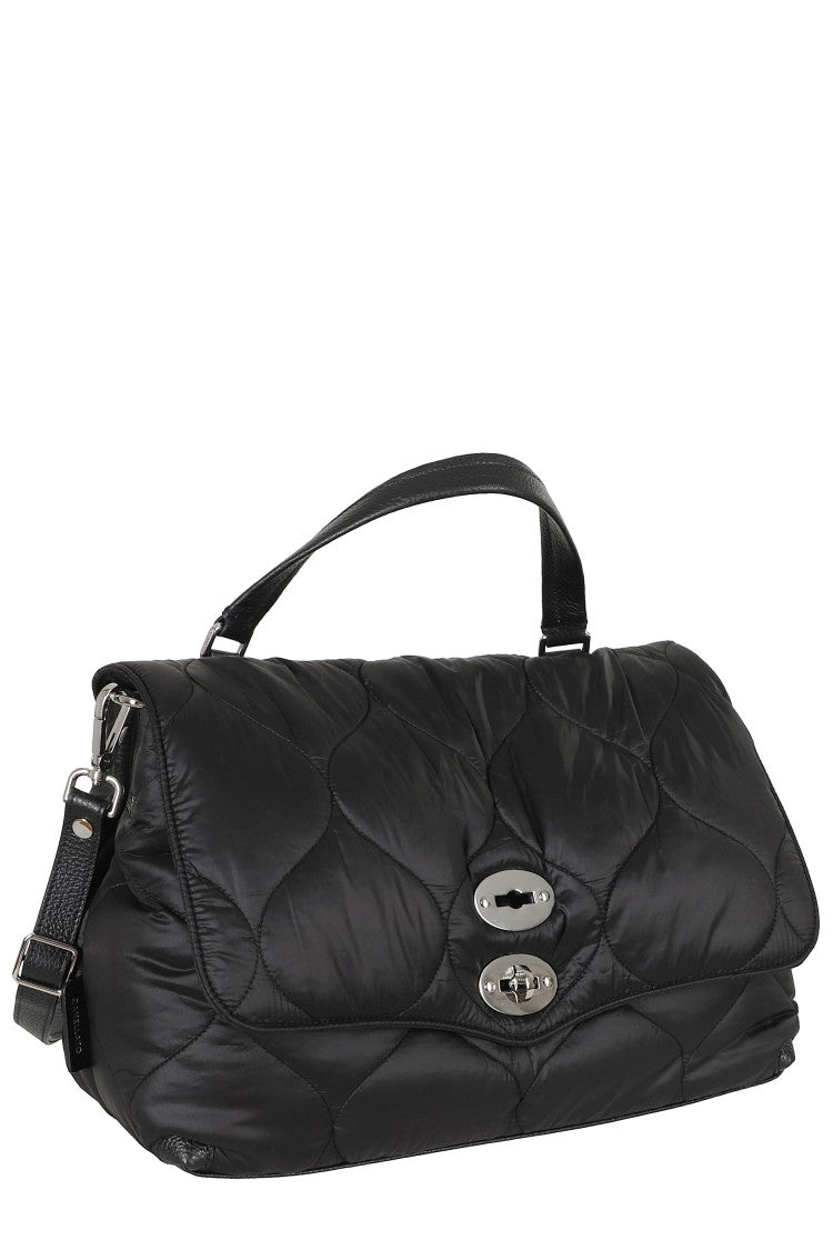 Zanellato Quilted Brown Lunaria Postina Bag With Adjustable Strap