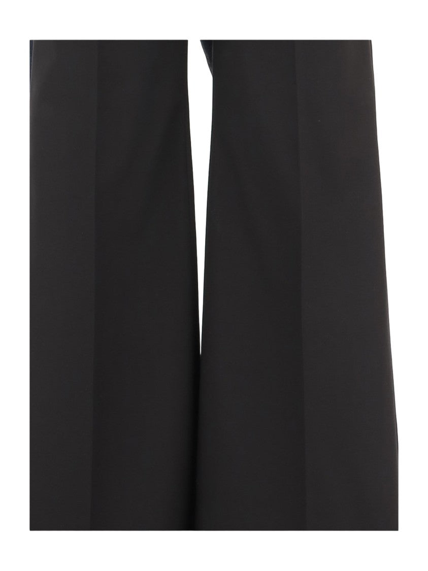 Ql2 Wide Leg Stretch Cotton Trousers