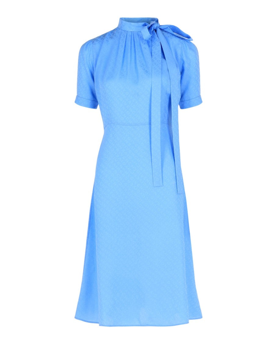 Givenchy Monogram-Jacquard Silk Midi Dress