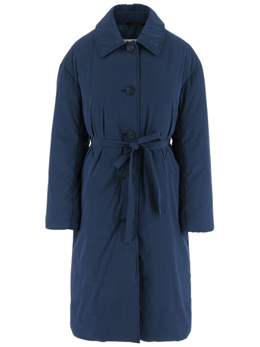 Ienki Ienki Lungo Velar Coat With Removable Belt And Down Insulation