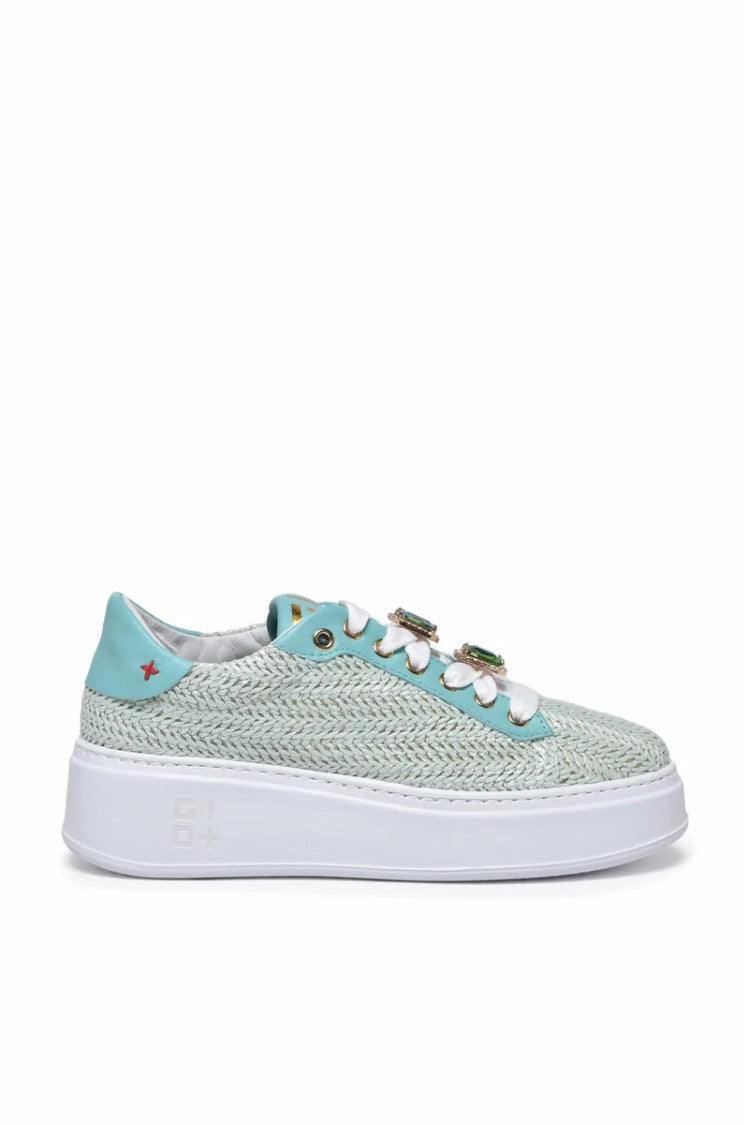 Gio + Aqua Leather Wedge Sneakers