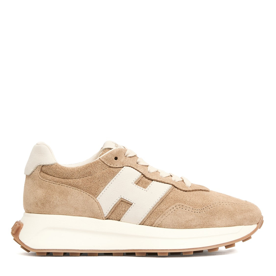 Hogan Retrorun Beige Suede Running Sneakers
