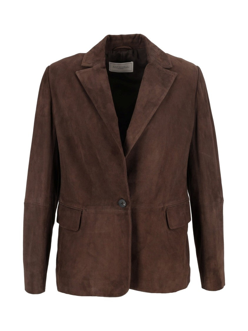 Antonelli Firenze Brown Suede Leather Jacket