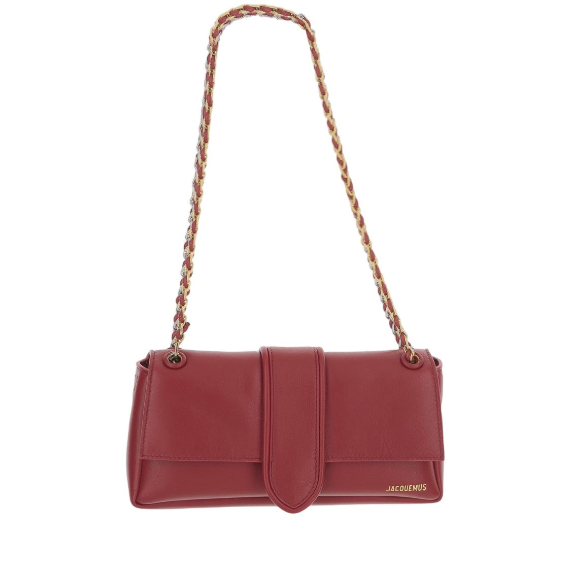 Jacquemus Rectangular Nappa Leather Shoulder Bag With Two-Tone Chain Handle